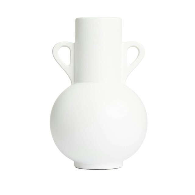 BHS Jug Ceramic Vase, White