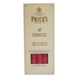 "Prices 10"" Sherwood Candle Red Pack Of 10"