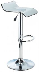 Tina Acrylic Bar Stool Height Adjustable - Tinted Black. Black