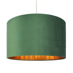 BHS Large Velvet Easy Fit Light Shade, Green Green Green 1