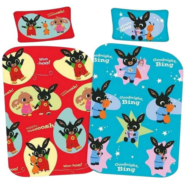 Bing Bunny Hoppity Voosh Reversible Duvet Set Multi Multicoloured Toddler 1