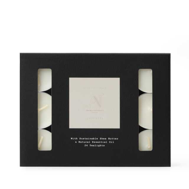 Aroma Naturals Frosted Decadence Tealights 24 Pack - Cashmere