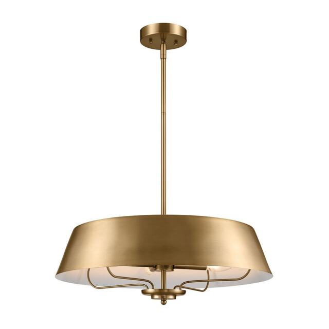 Luella 4 Light Duo-Mount Pendant Brushed Natural Brass