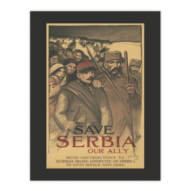 Save Serbia Our Ally WWI Propaganda Steinlen Wall Art Poster Print