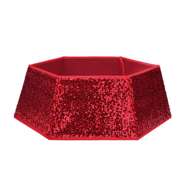Holly International Christmas Tree Skirt - Red Sequin