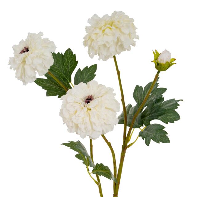 Hill Interiors African Marigold Artificial Flower Spray White White One Size 1