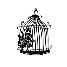 Decortie Cage Metal Wall Art 45x60cm Black
