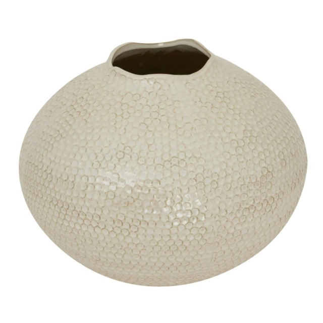 Hill Interiors Zaffera Caldron Vase - White/White - One Size, One Size