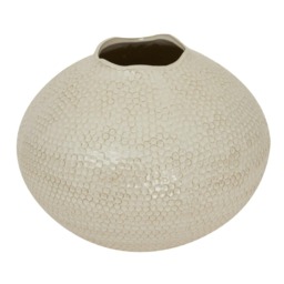 Hill Interiors Zaffera Caldron Vase - White/White - One Size, One Size