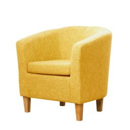 Alderwood Fabric Tub Chair - Yellow