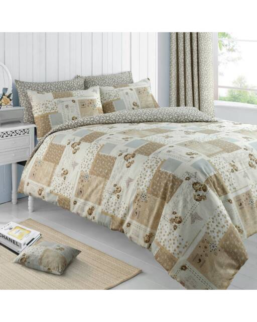Velosso Maya Printed Cotton Blend Duvet Cover and Pillowcase Set Brown Single