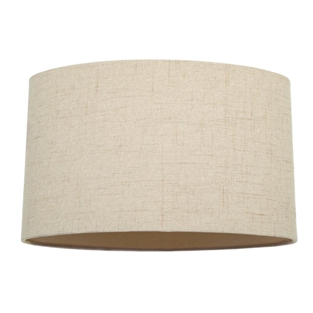 Contemporary and Sleek Taupe Stitched Effect Linen Fabric Oval Lamp Shade Cream Taupe 1