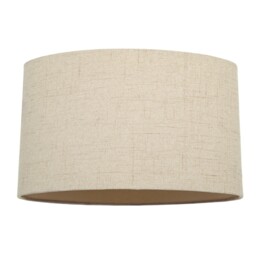 Contemporary and Sleek Taupe Stitched Effect Linen Fabric Oval Lamp Shade Cream Taupe 1