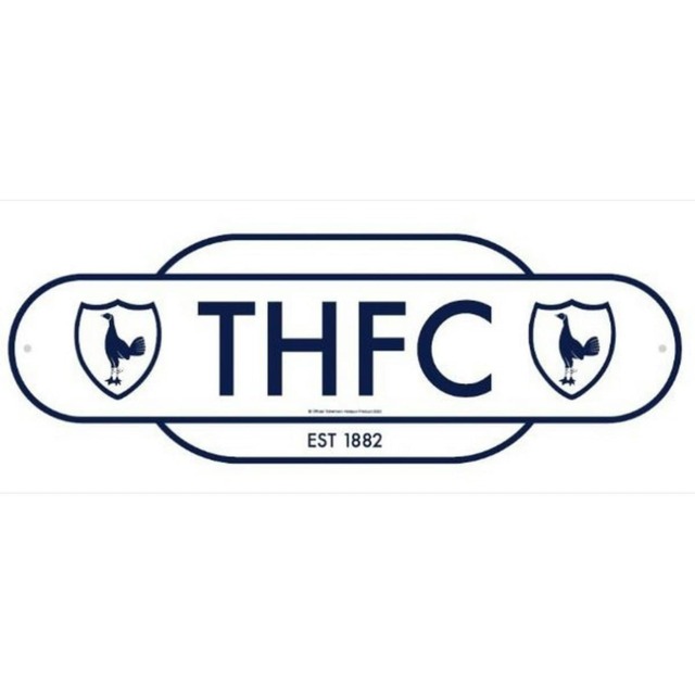 Tottenham Hotspur FC Retro Years Plaque - Cream/Navy - One Size
