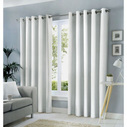 Fusion Sorbonne Eyelet Curtains White