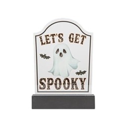 Lets Get Spooky Halloween Tombstone Ornament Decoration