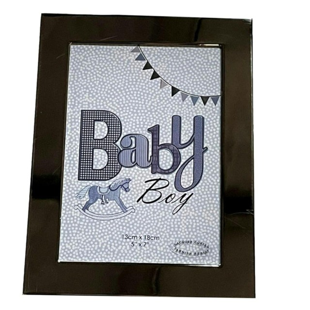 "Laura Darrington Baby Boy 5"" x 7"" Blue Photo Frame In a Gift Box"