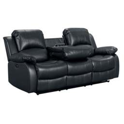Faux Leather Black 3 Seater Electric Recliner Sofa VALENCIA