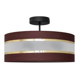 Helen Cylindrical Ceiling Light Brown, Gold, Black 40cm