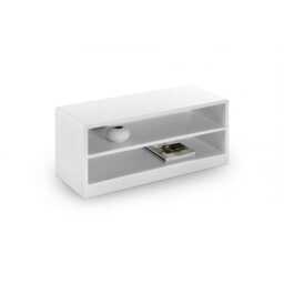 White High Gloss Compact TV Unit White One Size 1