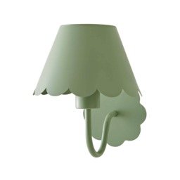 ValueLights Hallie Green Scallop Rechargeable Wall Light Green