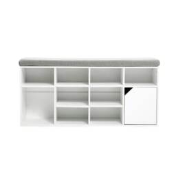 Living and Home Padded Shoe Storage Bench - White