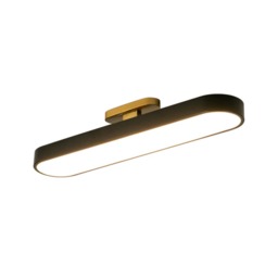 Flush Mount LED Ceiling Light Black with Remote Control 70cm Dimmable