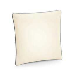 Westford Mill Cotton Piped Cushion Cover - Natural/Light Grey - One Size