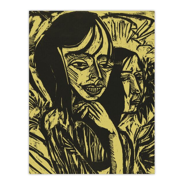 Fehmarn Girls Portrait Ernst Ludwig Kirchner Huge Wall Art Poster Print