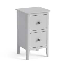 Elgin Grey Narrow Bedside Table Fully Assembled - By Roseland Furniture