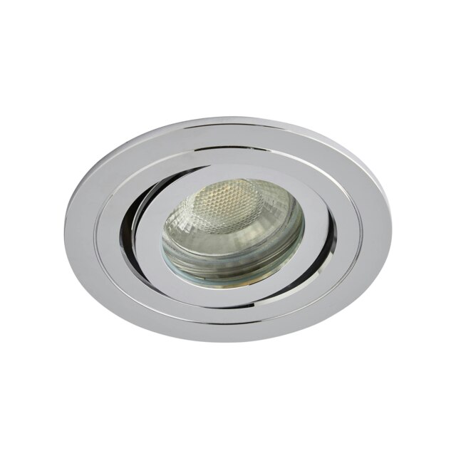 BHS Fion Circular IP65 Tiltable Downlight Silver Chrome 1