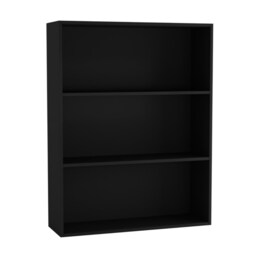 Wide 3 Shelf Tier Wooden Bookcase Cabinet Storage Shelving Display Shelves Unit Black Black 1