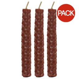 Something Different Beeswax Candles (Pack of 6) - Brown - One Size