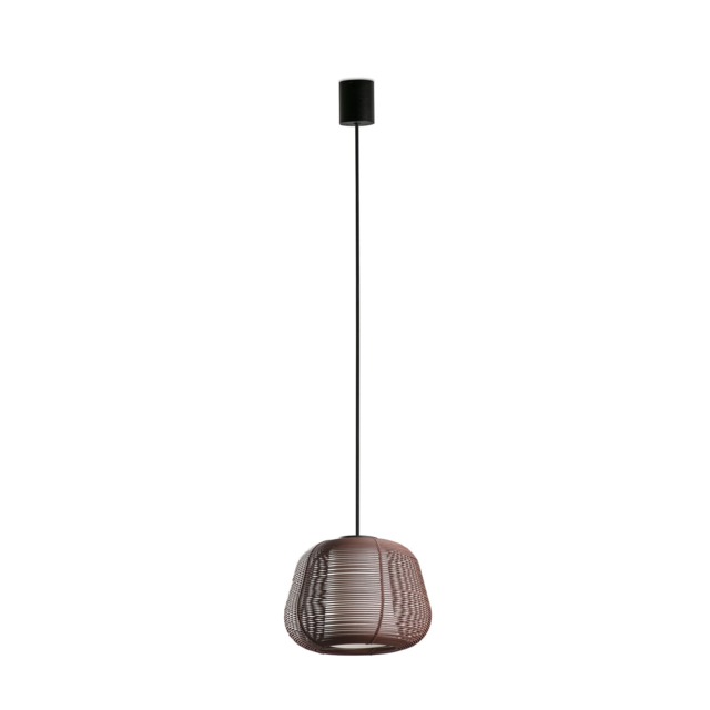 Narita Outdoor Pendant Ceiling Light Rust Brown E27 IP65