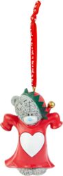 Tatty Teddy With Christmas Jumper Tree Decoration With Satin Ribbon Official Collection