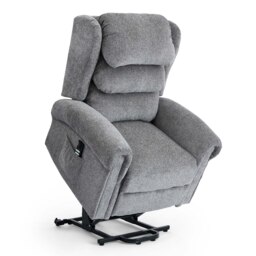 Belvoir Grey Fabric Dual Motor Mobility Rise Recliner Chair Grey Grey One Size