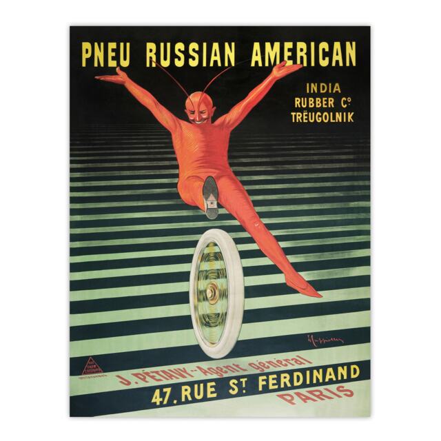"Bicycle Tire Vintage Advert Vintage Wall Art Print Cappiello 24x32"""
