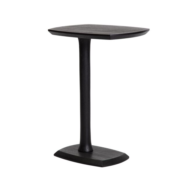Ellis C-Shaped Solid Mango Wood Sofa Side Table