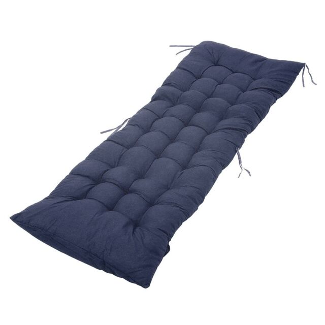 Living and Home Sun Lounger Chair Cushion for Outdoor Garden - Dark Blue