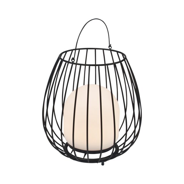 Nordlux Jim Outdoor Lantern Battery Black Metal Intergrated LED 3-Level Dimming - , IP54