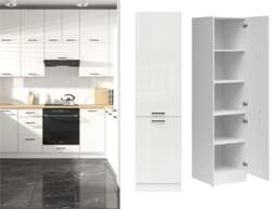 Junona Kitchen Larder Unit Right Pantry Cabinet White 195 x 50 x 57cm