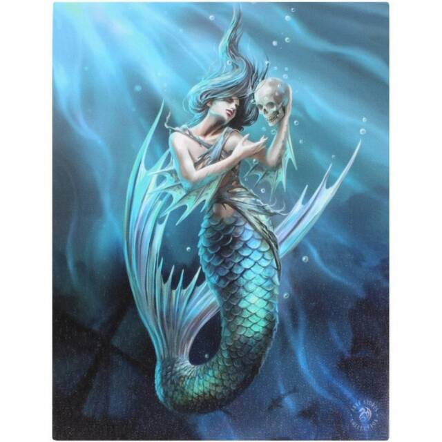 Anne Stokes Sailor´s Ruin Canvas Print - Blue - 19cm x 25cm x 1.5cm Blue
