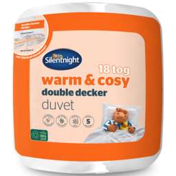 Silentnight Warm And Cosy Double Decker 18 Tog Duvet, SuperKing White