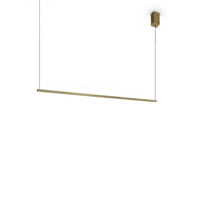 Essence Square Bar Pendant Ceiling Light Brass 1x LED 2250lm 3000K