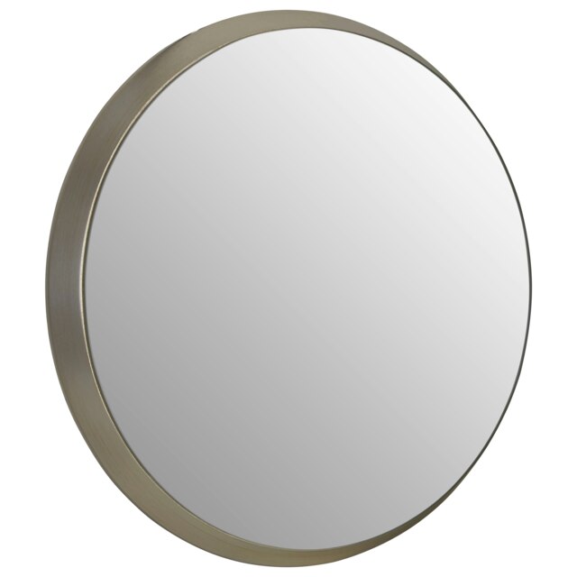 Athena Medium Round Silver Wall Mirror Silver