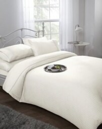 Carlton Collection Duvet Set Single Bed Cream