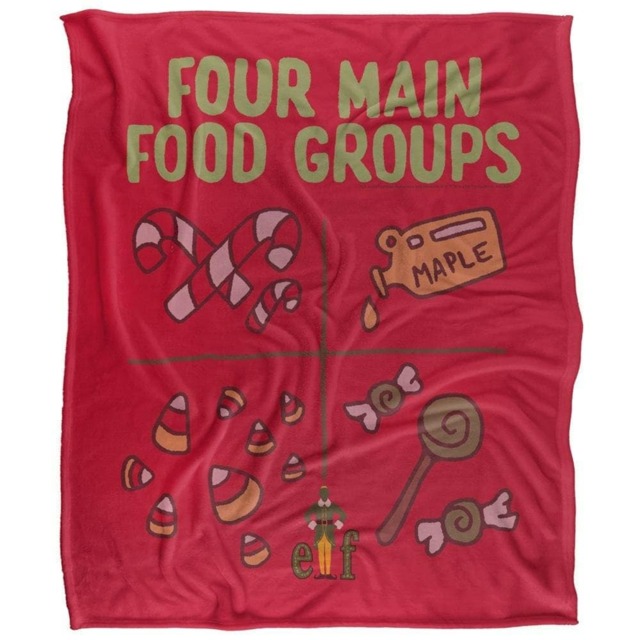 Elf Main Food Groups Blanket - Multicoloured - One Size