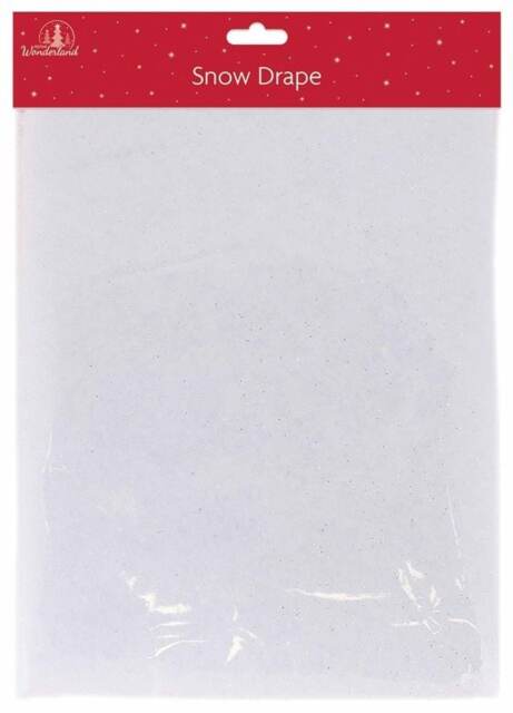 Christmas Snow Drape with Silver Glitter