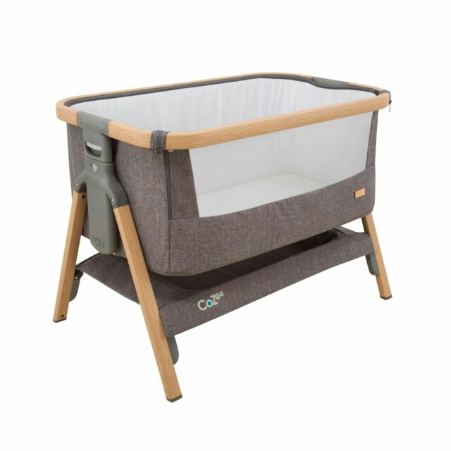 Tutti Bambini CoZee Bedside Crib - Oak and Charcoal