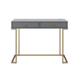 Camila Writing Desk Graphite Grey / Golden